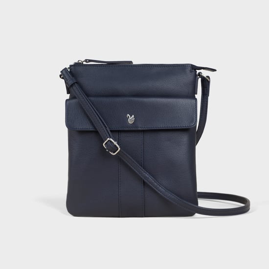 'AMBA' Soft Nappa Full Grain Real Leather Crossbody Bag - Image 1