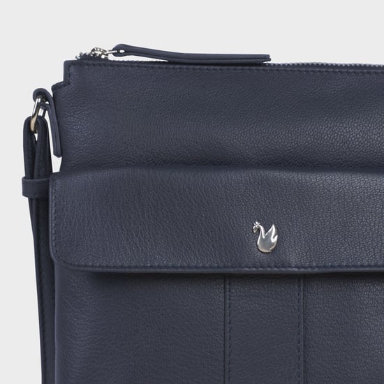 'AMBA' Soft Nappa Full Grain Real Leather Crossbody Bag - Image 2