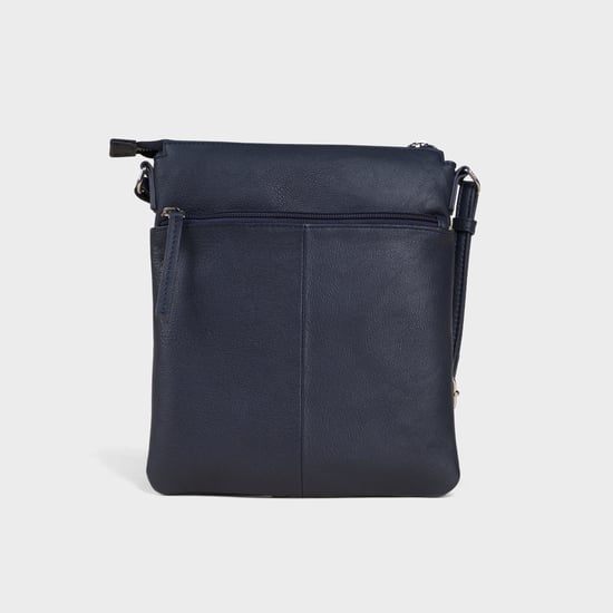 'AMBA' Soft Nappa Full Grain Real Leather Crossbody Bag - Image 3
