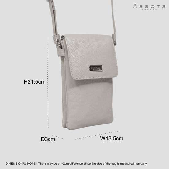 'MARIA' Full Grain Real Leather Crossbody Phone Bag - Image 6