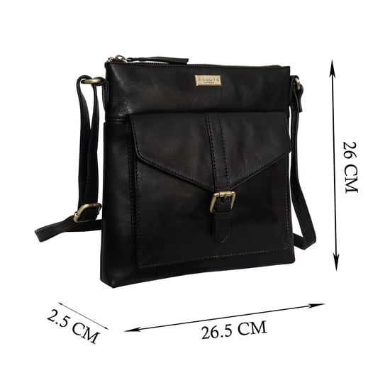 'HOXTON' Vintage Real Leather Crossbody Sling Bag - Image 6