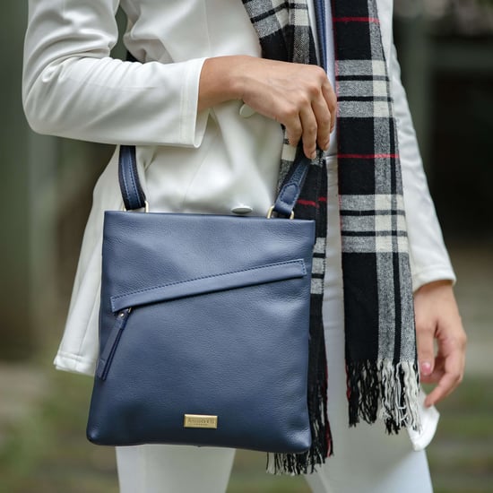 'FLORENCE' Pebble Grain Leather Crossbody Sling Bag - Image 2