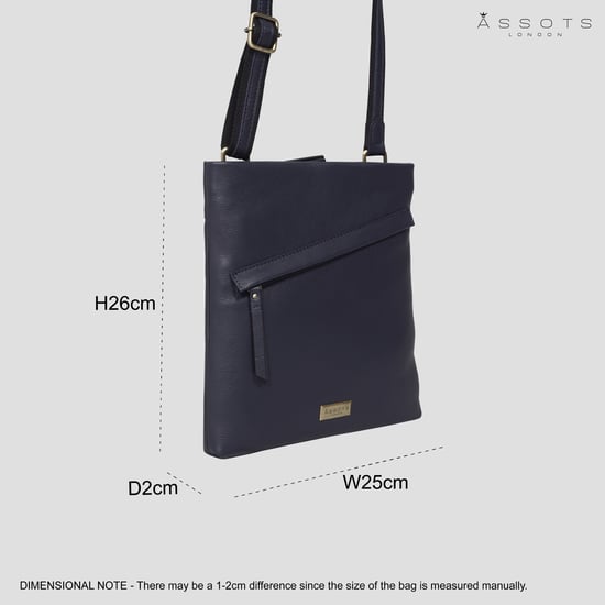 'FLORENCE' Pebble Grain Leather Crossbody Sling Bag - Image 6