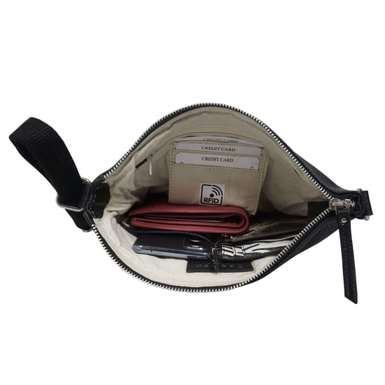 'CORI' Pebble Grain Soft Real Leather Crossbody Bag - Image 5