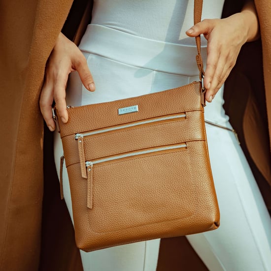 'CORI' Pebble Grain Soft Real Leather Crossbody Bag - Image 2