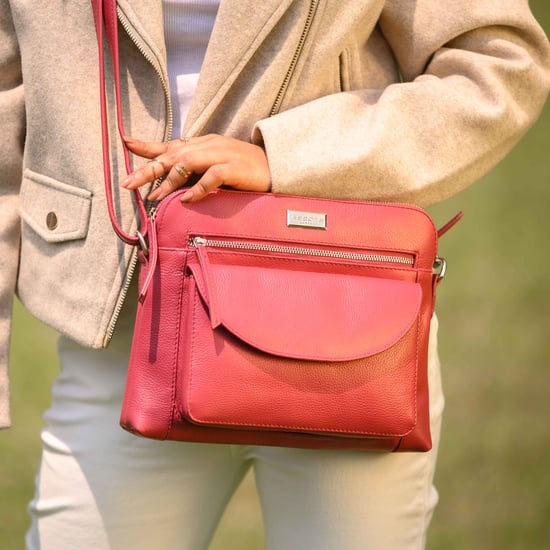 'JEAN' Soft Pebble Grain Real Leather Crossbody Bag - Image 2