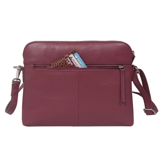 'JEAN' Soft Pebble Grain Real Leather Crossbody Bag - Image 3