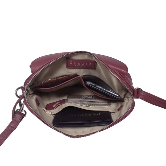 'JEAN' Soft Pebble Grain Real Leather Crossbody Bag - Image 5