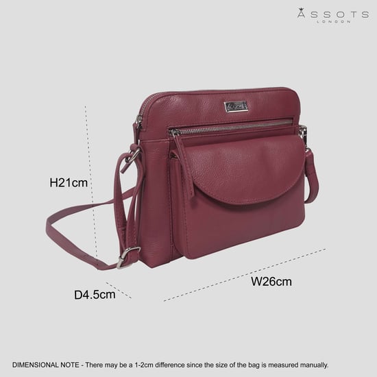 'JEAN' Soft Pebble Grain Real Leather Crossbody Bag - Image 6
