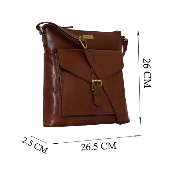 'HOXTON' Vintage Real Leather Crossbody Sling Bag - Image 6