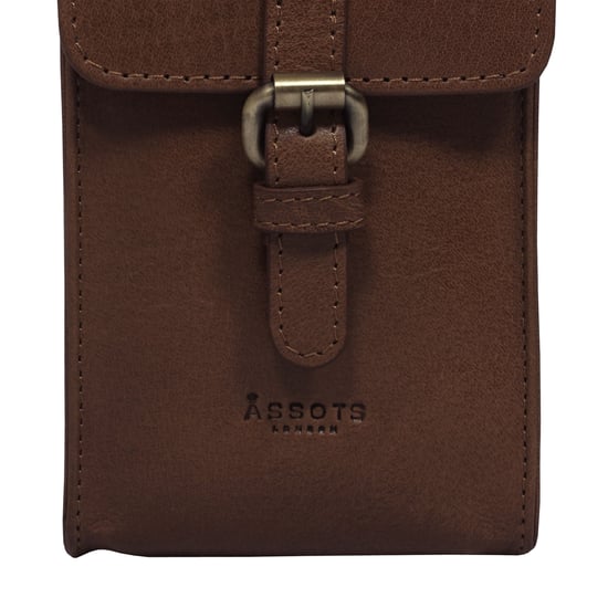 'PETRA' Polished VT Real Leather Mobile Phone Crossbody Bag - Image 2