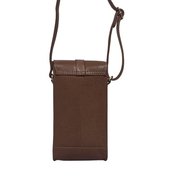 'PETRA' Polished VT Real Leather Mobile Phone Crossbody Bag - Image 3