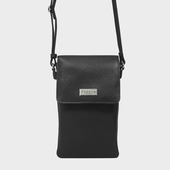 'MARIA' Full Grain Real Leather Crossbody Phone Bag - Image 1