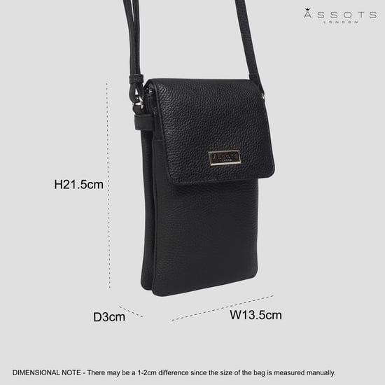 'MARIA' Full Grain Real Leather Crossbody Phone Bag - Image 6