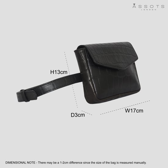 CAMELLA' Croc Leather Bum Belt Waist Festival Bag - Image 5
