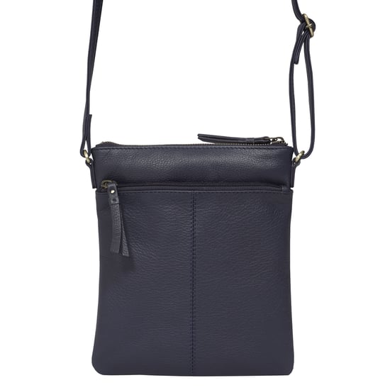 'LINBY' Pebble Grain Leather Crossbody Sling Bag - Image 4