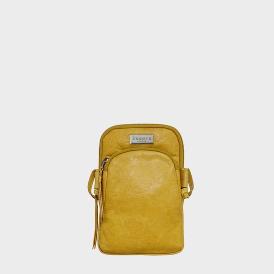 'SARAH' Vintage Natural Grain Leather Mini Crossbody Bag - Image 1