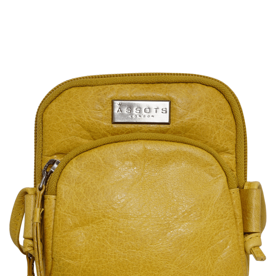 'SARAH' Vintage Natural Grain Leather Mini Crossbody Bag - Image 2