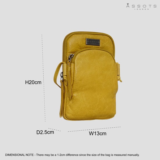 'SARAH' Vintage Natural Grain Leather Mini Crossbody Bag - Image 4