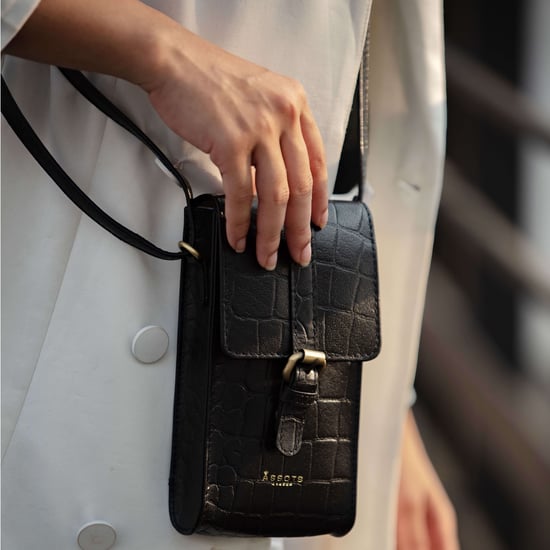 'PETRA' Croc Real Leather Mobile Phone Crossbody Bag - Image 2