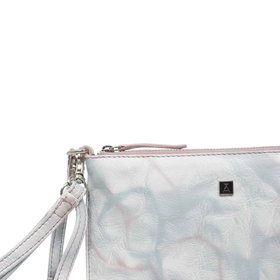 'TODD' Tie Dye Real Leather Crossbody Wristlet Bag - Image 2