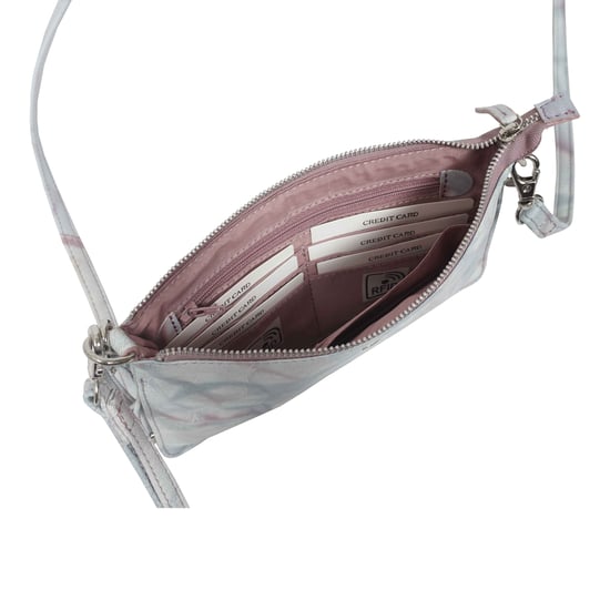 'TODD' Tie Dye Real Leather Crossbody Wristlet Bag - Image 5