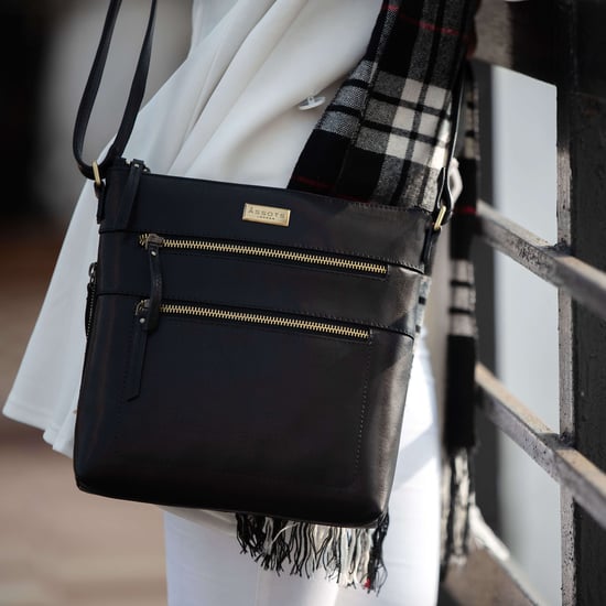 'CORI' Polished Vegetable Tanned Real Leather Crossbody Bag - Image 2