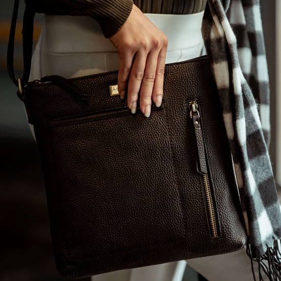 'EDITH' Pebble Grain Leather Crossbody bag - Image 2