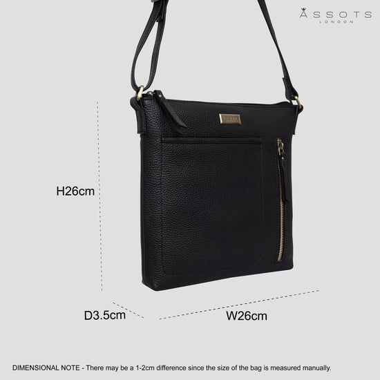 'EDITH' Pebble Grain Leather Crossbody bag - Image 6