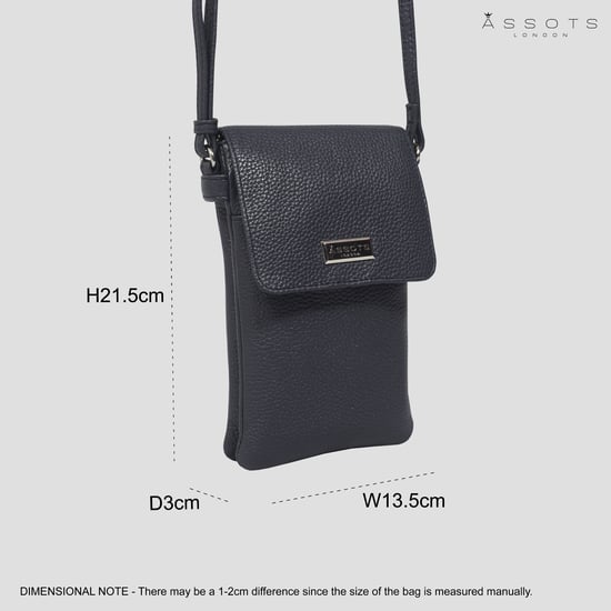 'MARIA' Full Grain Real Leather Crossbody Phone Bag - Image 6