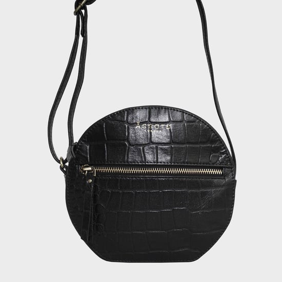 JANE' Embossed Croc Leather Round Designer Crossbody Bag - Image 1