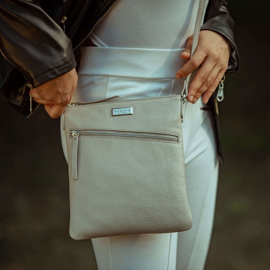 ROSY' Pebble Grain Soft Real Leather Crossbody Bag - Image 2
