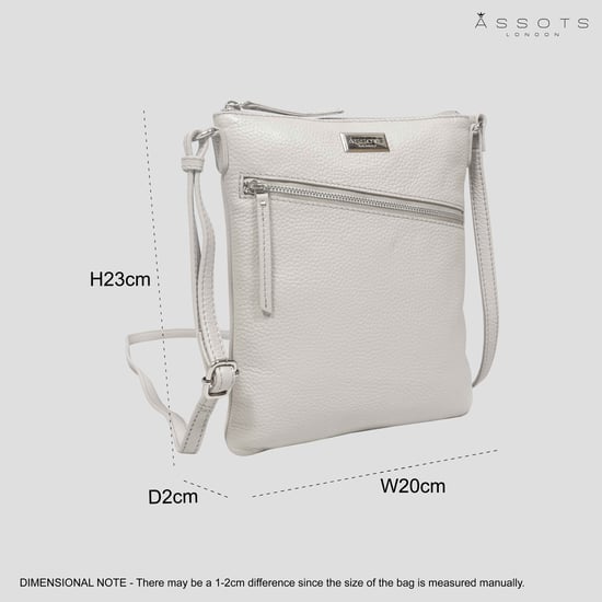 ROSY' Pebble Grain Soft Real Leather Crossbody Bag - Image 6