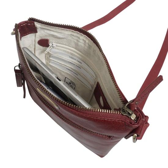 RUE' Polished VT Real Leather Crossbody Bag - Image 5