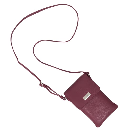 MARIA' Full Grain Real Leather Crossbody Phone Bag - Image 5
