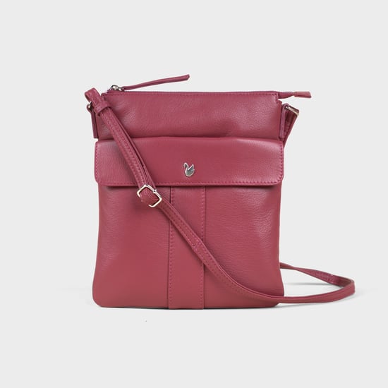 'AMBA' Soft Nappa Full Grain Real Leather Crossbody Bag - Image 1