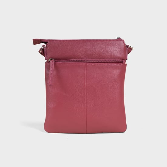 'AMBA' Soft Nappa Full Grain Real Leather Crossbody Bag - Image 4