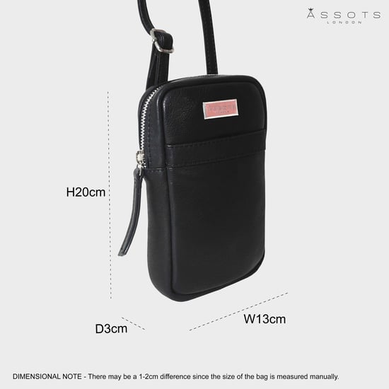 'LEO' Real Leather Crossbody Mobile Phone Bag - Image 6