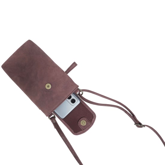 'THEA' Real Leather Mobile Phone Crossbody Bag - Image 5