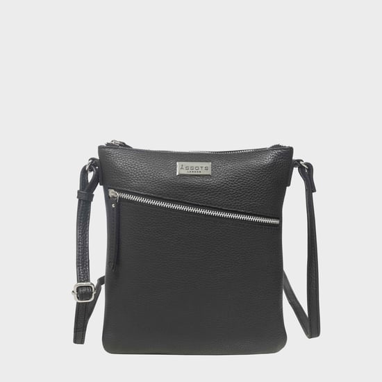 'ROSY' Pebble Grain Soft Real Leather Crossbody Bag - Image 1