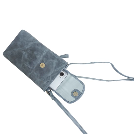 'THEA' Real Leather Mobile Phone Crossbody Bag - Image 5