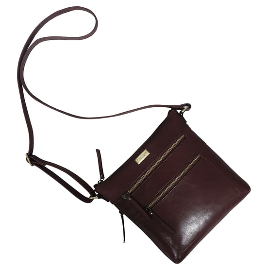 'CORI' Polished Vegetable Tanned Real Leather Crossbody Bag - Image 3