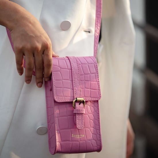 'PETRA' Croc Real Leather Mobile Phone Crossbody Bag - Image 2