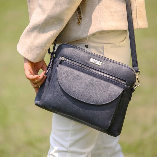'JEAN' Soft Pebble Grain Real Leather Crossbody Bag - Image 2