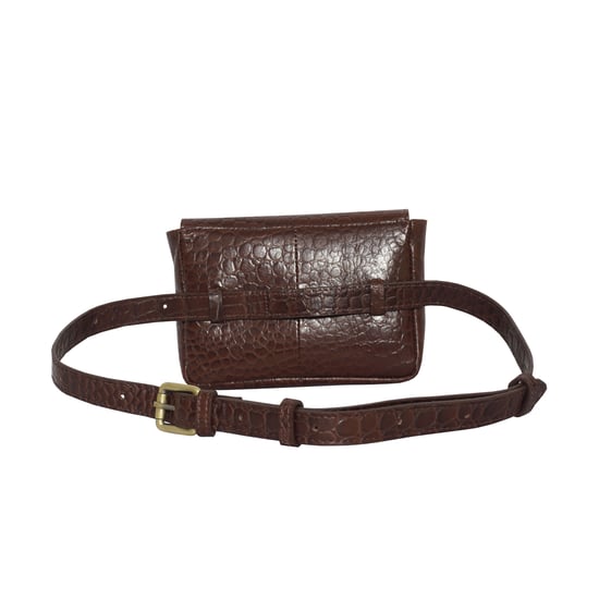 CAMELLA' Croc Leather Bum Belt Waist Festival Bag - Image 3