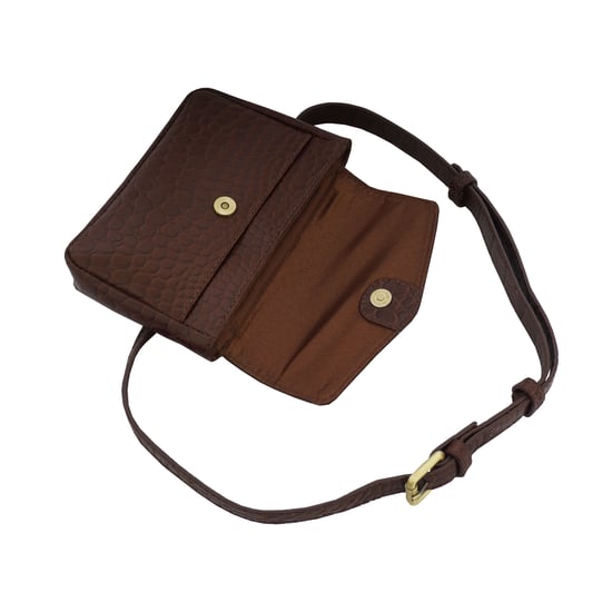 CAMELLA' Croc Leather Bum Belt Waist Festival Bag - Image 4