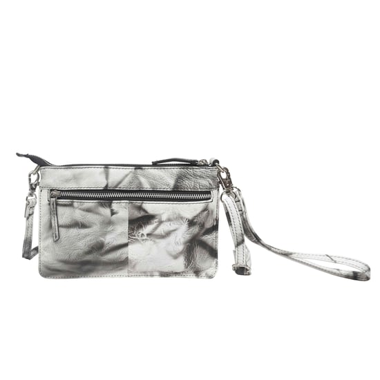 'TODD' Tie Dye Real Leather Crossbody Wristlet Bag - Image 3