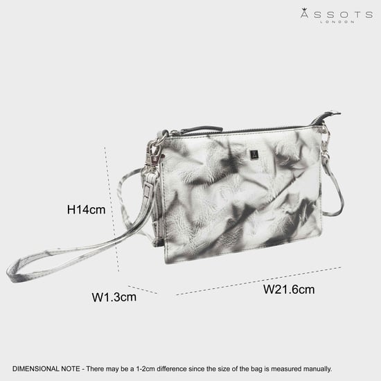 'TODD' Tie Dye Real Leather Crossbody Wristlet Bag - Image 6