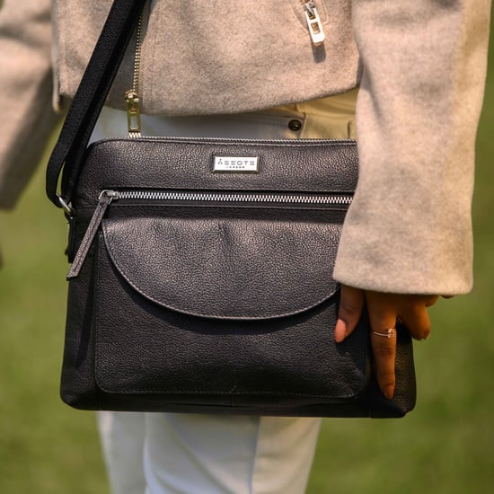 'JEAN' Soft Pebble Grain Real Leather Crossbody Bag - Image 2