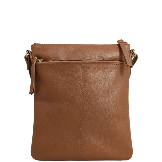 'LINBY' Pebble Grain Leather Crossbody Sling Bag - Image 4